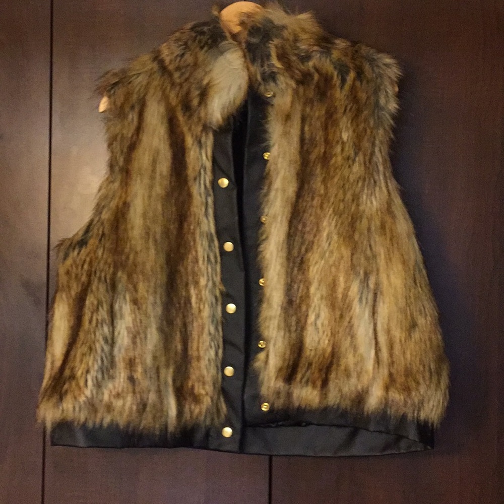 Faux fur vest